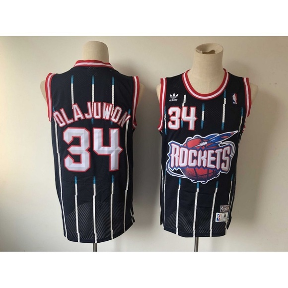 rockets olajuwon jersey
